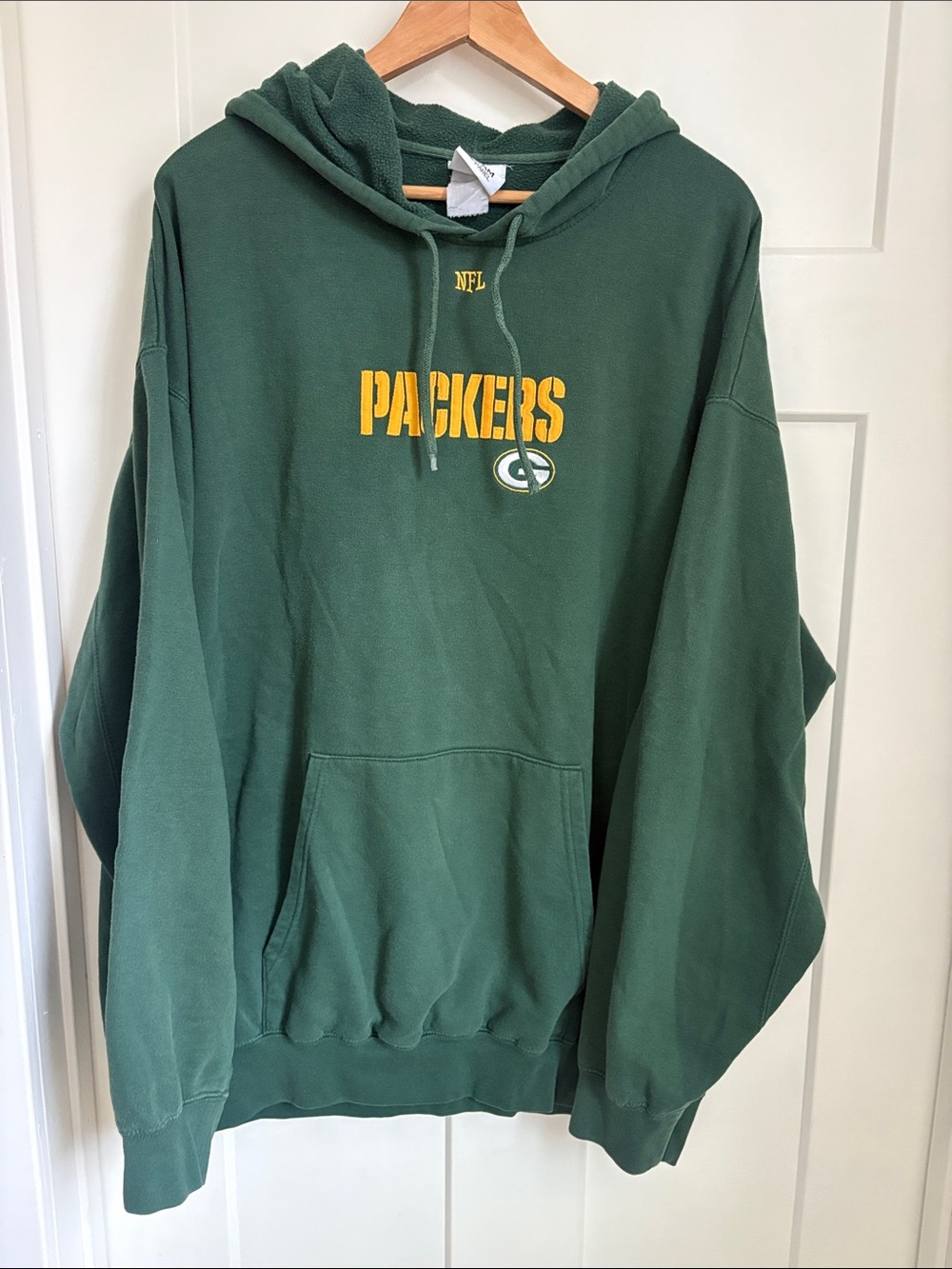 VTG Y2K Green Bay Packers Embroidered Hoodie 3XL NFL Team Apparel Oversized